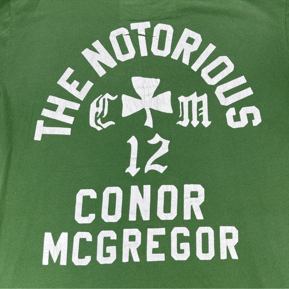 Roots of Fight UFC Conor McGregor The Notorious CHAMP IRL T-Shirt Green Size XL - Picture 3 of 14